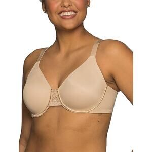New Vanity Fair Womens 40D Tan Beauty Back Smoothing Minimizer Underwire Bra